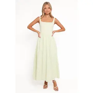 Amberlyn Maxi Dress - Green Gingham