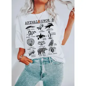 Funny Sarcastic Animals Of The World | DesIndie | UNISEX Relaxed Jersey T-Shirt for Women