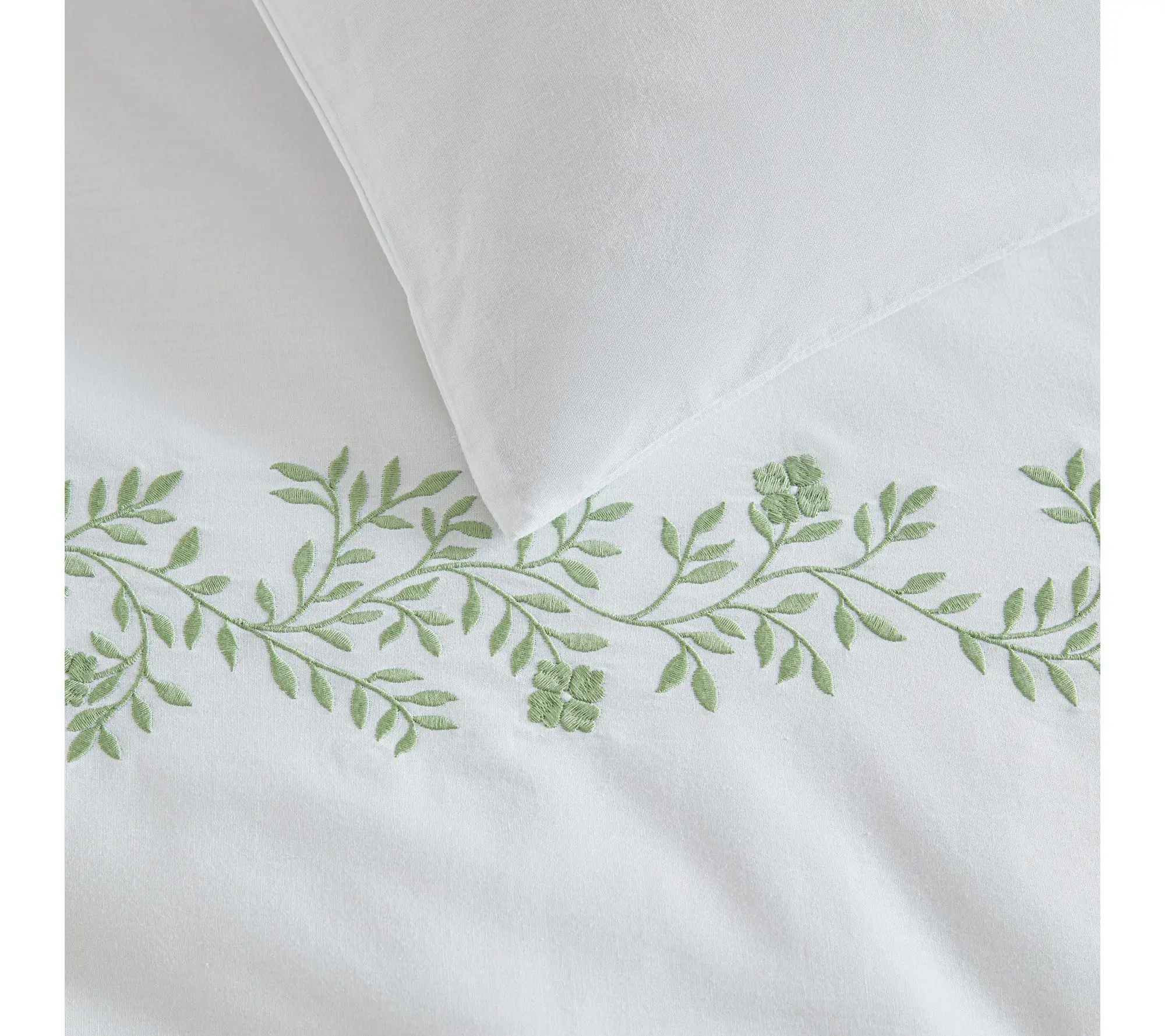 Martha Stewart Garden Path Green Cotton Queen Comforter Set