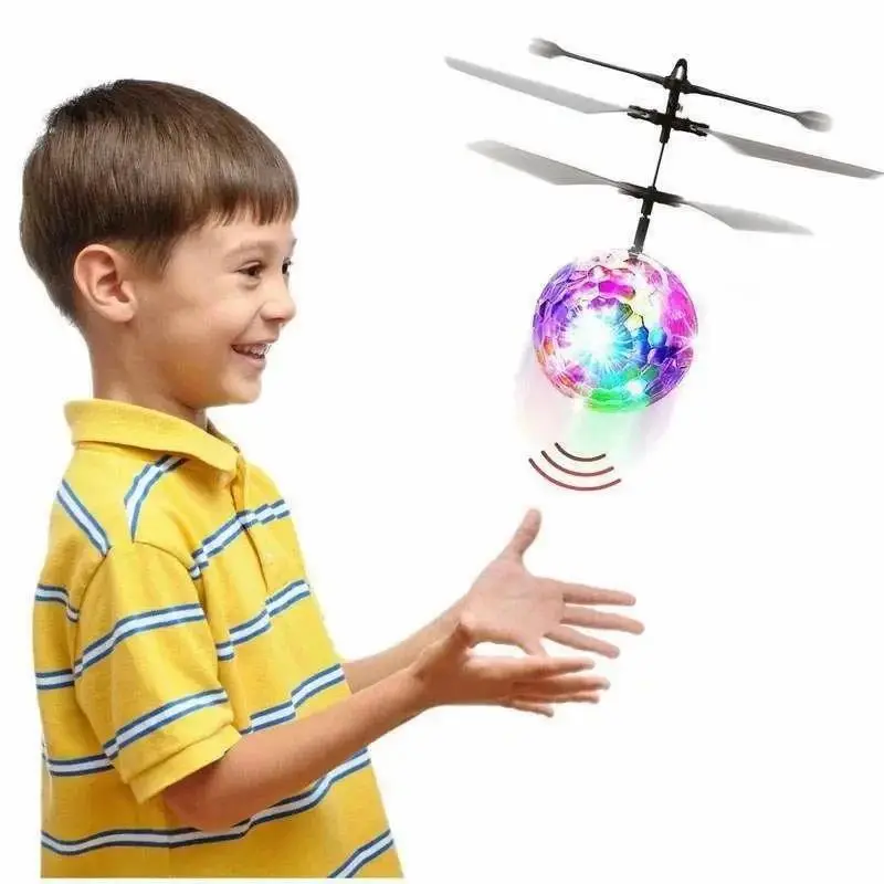 Classic Battery-Powered Infrared Induction RC Gesture Control LED Suspension Crystal Ball Toy - Colorful Glowing Sensory Stress Relief Toy, Unique All Seasons Gift for Kids