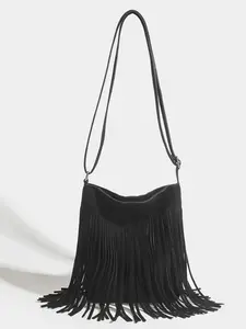 Fringe Women's Bag, Casual Fashion Shoulder Crossbody Bag, Crossbody Purse, Bohemian Style Handbag, Perfect for Travel Shopping Streetwear, Fringe Hobo Bag