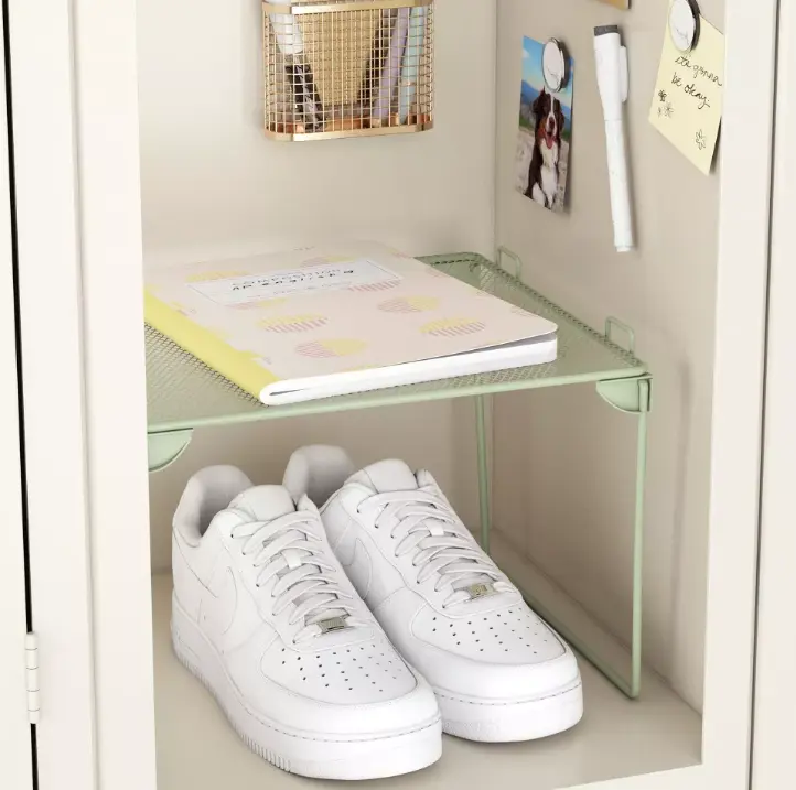 Mesh Storage Shelf – Space Saving Organizer for Locker, Closet, Desk and Small Spaces