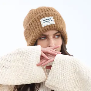 No.1 New Korean Style Ins Face-Showing Lambs Wool Autumn and Winter Wild Warm Couple Knitted Hat Big Head Circumference Hat