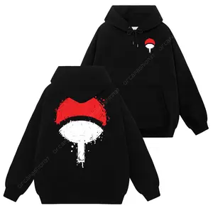 [Uchiha Fashion] Limited Uchiha Logo - Naruto Shippuden #16 Hoodie T-Shirt Sweatshirt, Retro Vintage Unisex Graphic 90s Cotton, Gift For Wibu, Anime Manga Y2K Streetwear