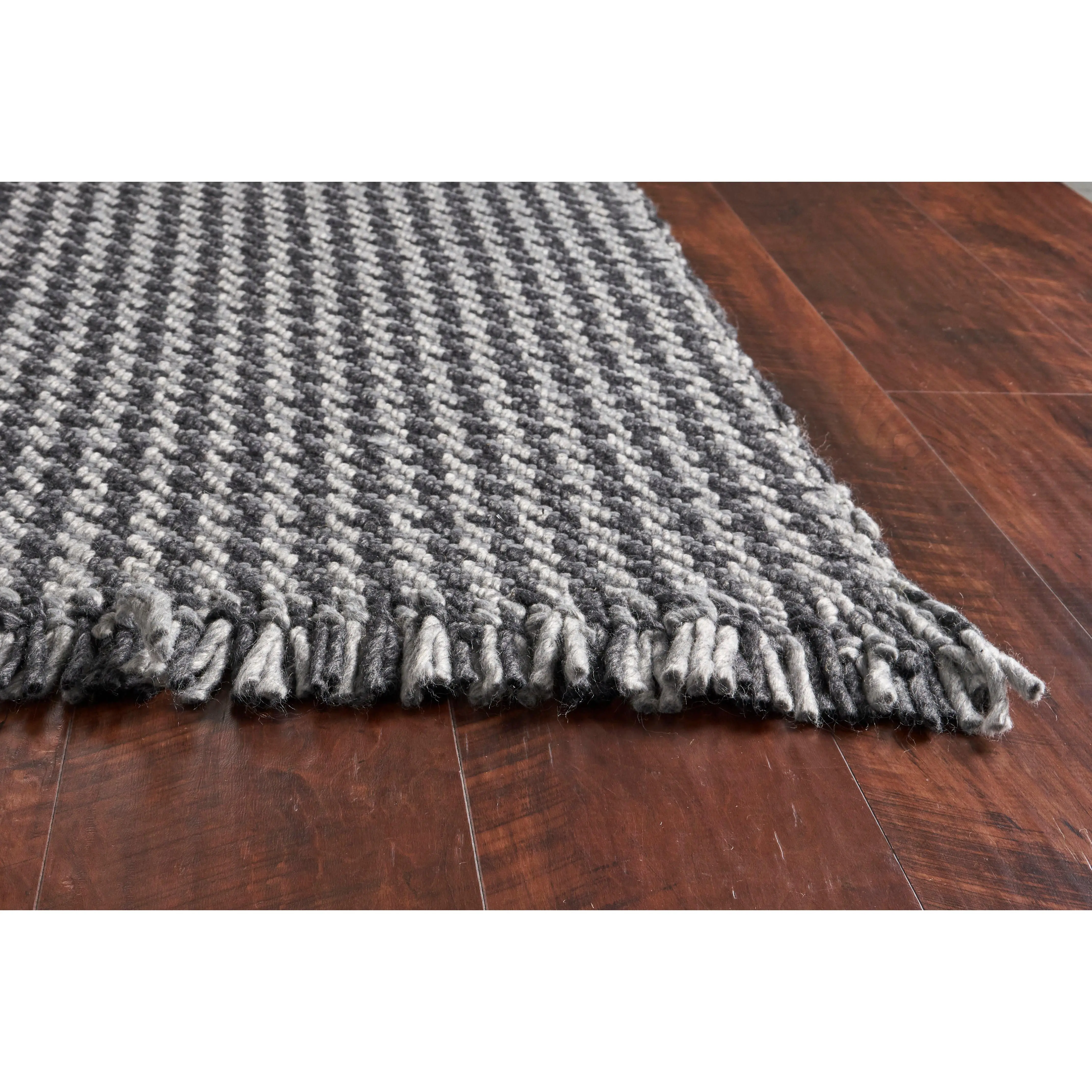 Maui 1341 Grey Houndstooth Handwoven Area Rug - KAS