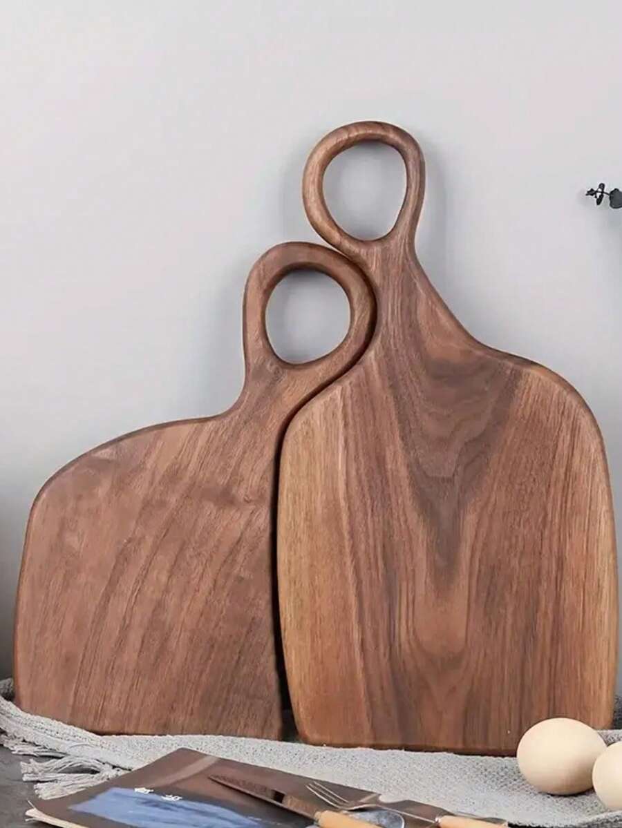 Set Of 2 Walnut Cutting Boards (15inch*7.1inch/11.8inch*5.9inch)- High Quality Handmade Kitchen Cutting Boards For Food Preparation, High-Quality Wood Material Accessories For Couples And Home Chefs