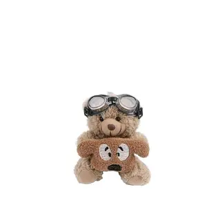 Cute Bear Design Car Tissue Box, Cute Bear Pilot Helmet Design Car Tissue Holder, Car Interior Decoration Accessories for Women & Girls