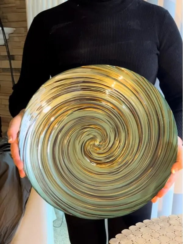 Artisan Decorative Glass & Silver Plates - Unique Gift for Home Decor