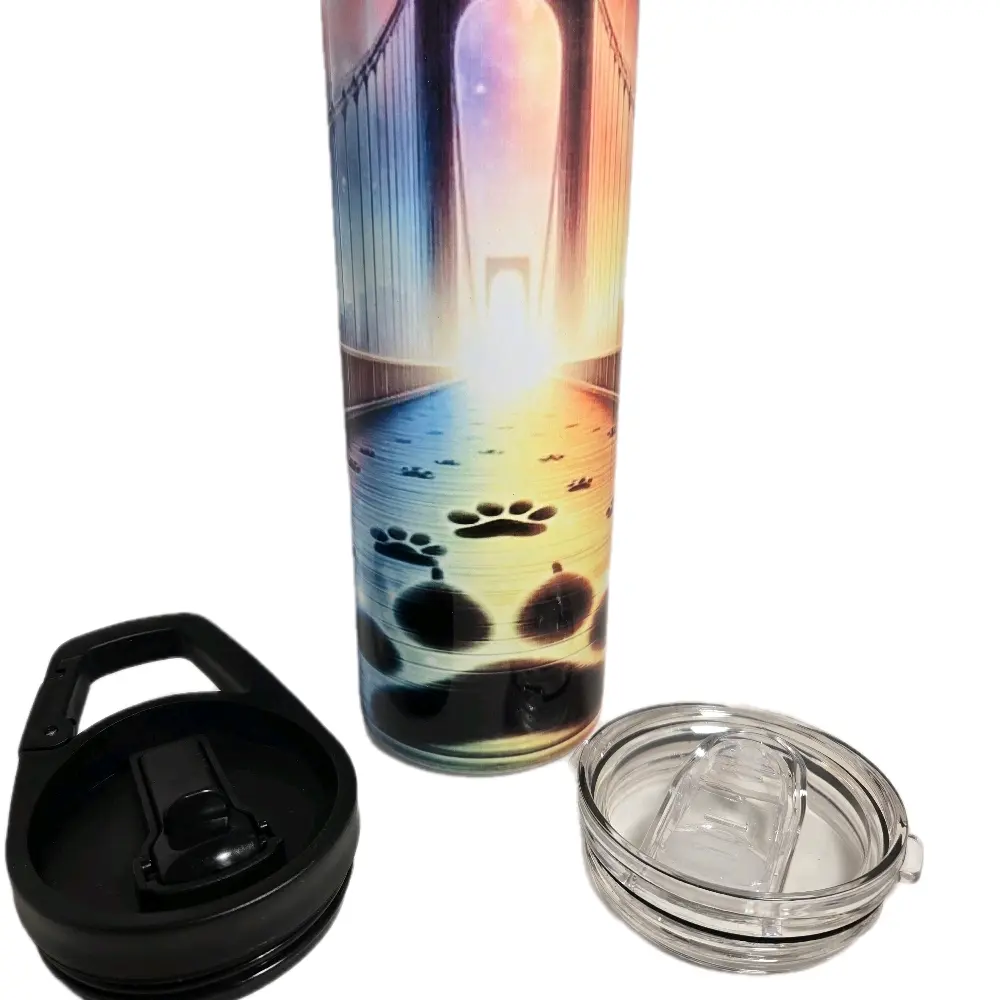 Bridge Paul Print Twenty Ounce Tumbler with Colorful Bridge Design and Secure Lid