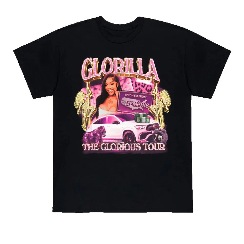 GloRilla Vintage Music T-Shirt, Trap Rap Graphic Tee, Heavy Cotton Apparel