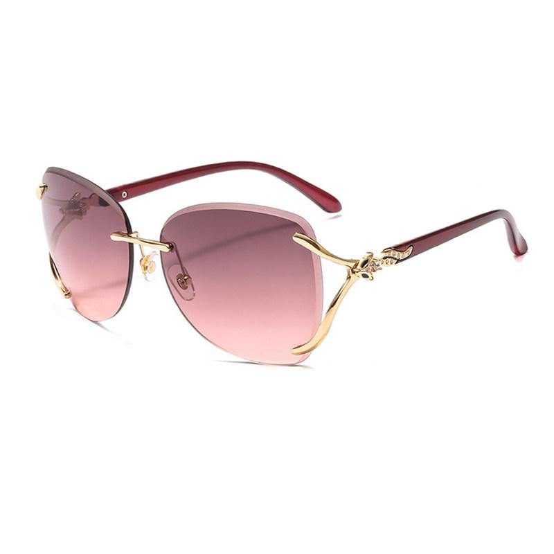 Pink Foxes Rhinestone Oversized Sunglasses