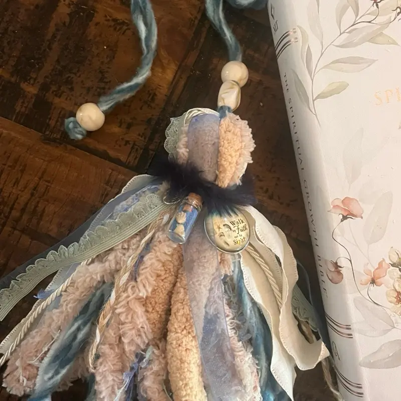 Bible Tassel Bookmark with Decorative Beads and Ribbon Accents
