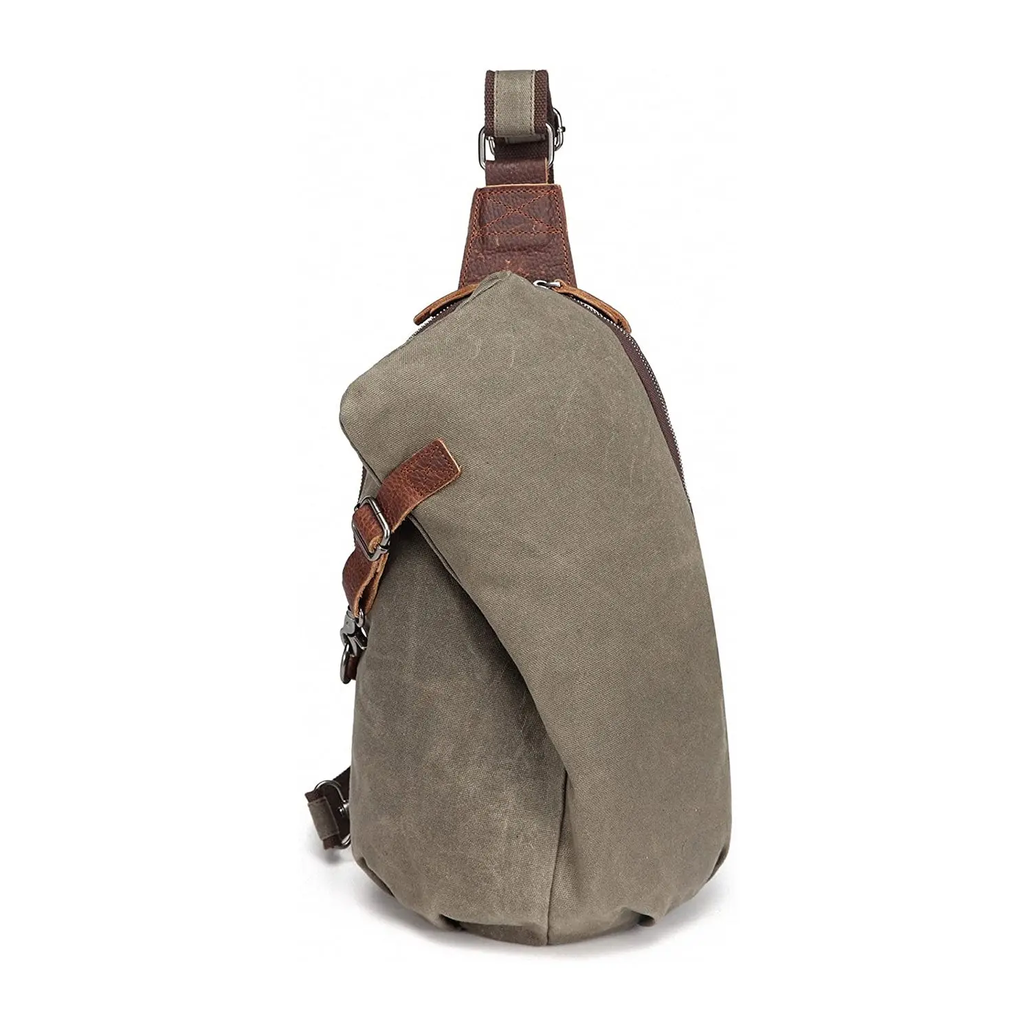 Canvas Vintage Backpack Large Casual Daypack Outdoor Travel Rucksack Hiking Backpacks for Men Women Metal Zipper Closer