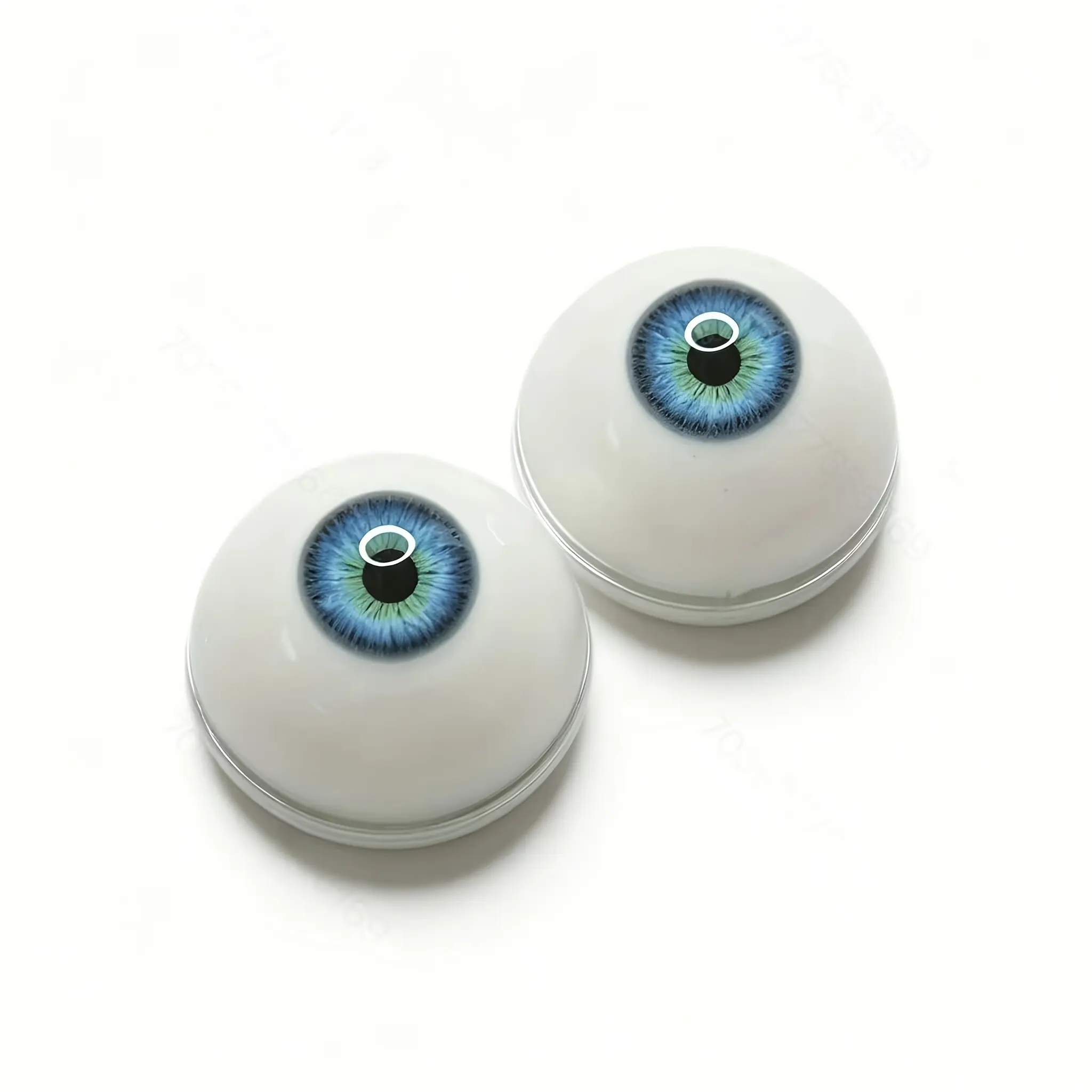 1 Pair Half Round Eyeballs 3.3cm/1.3inch - Realistic Acrylic Fake Eyes for Halloween Props, Dolls Crafts, Cosplay, and Party Decoration Compatible with The TPE and Silicone Doll's Eyes