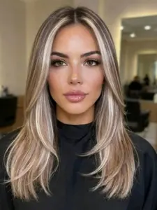 Soft 14inch Highlight Blond 13x4 Straight Hair Density150 Wig, 100% Human Hair, Pre-Cut Baby Hair Lace Front, Women Daily Wear, Real Human Hair, Human Hair Wigs
