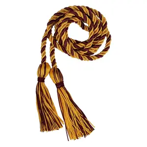 Maroon and Gold Two Color Graduation Honor Cord