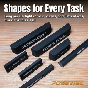 7pcs Eva Sanding Blocks Set, Versatile Heavy Duty Dry and Wet Use, Flexible Bodywork Sander for Woodworking and Car Repair