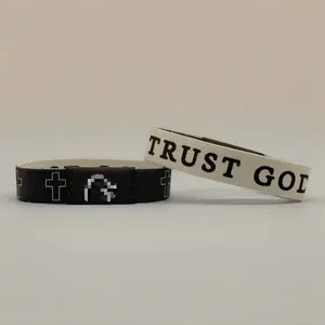 Bible Verse NFC Bracelet, Waterproof Reversible Christian Faith Wristband for Women & Men, Custom Inspirational Quote Gift