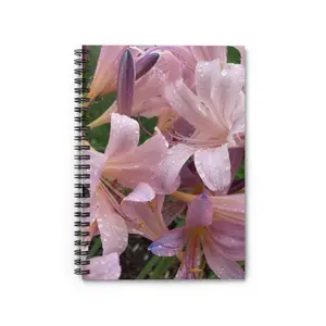 Pink Rain-Kissed Lily Spiral Notebook | Ruled Journal