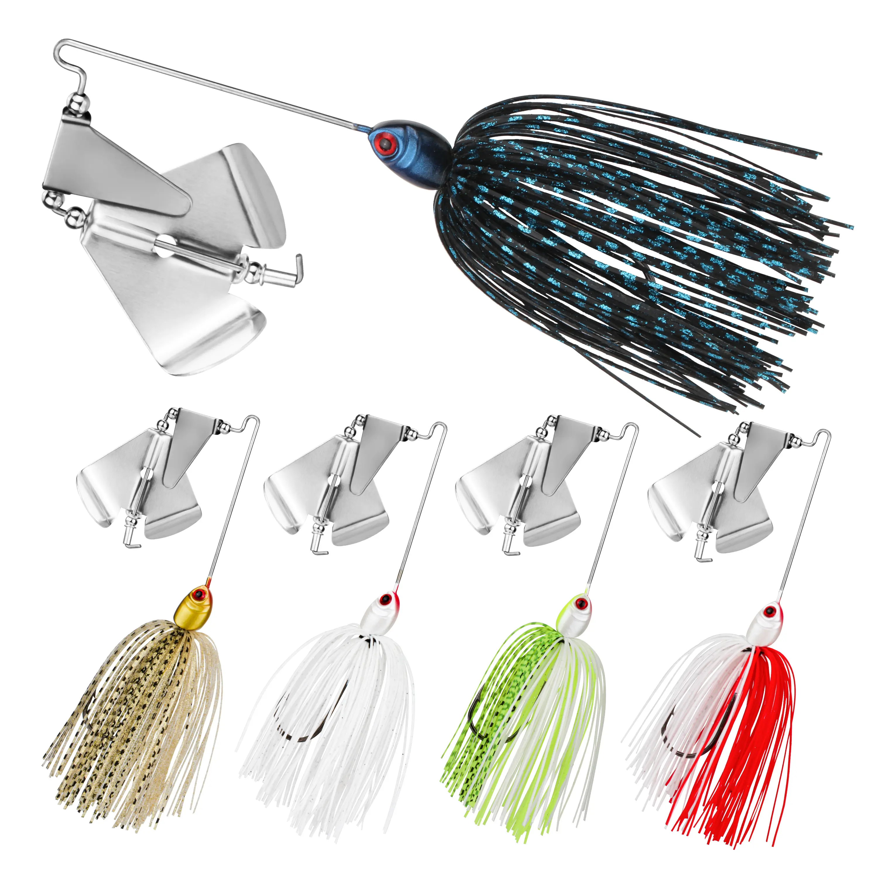 double propeller fishing lures Topwater Soft Frog Bass Kit, Legs, 5 Connection Rings, Thickened Silicone Skin, Bigger Splash More Attractive, Freshwater Bait for Bass Snakehead Pike, 5 pcs : Sports & Outdoors 5 Weight WEIOUKC Propeller Tail Fishing Lure,