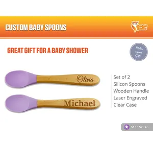Custom Baby Spoons with Name - Set of 2