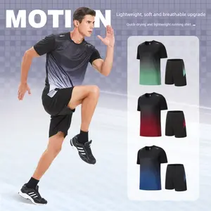 Quick drying sports suit men's short sleeved T-shirt summer running exercise training fitness sportswear