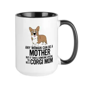 CafePress - Corgi Mom Mugs - 15 oz Ceramic Large Mug