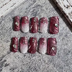 Valentine's Day Rosy Sunset Luxury Press On Nails