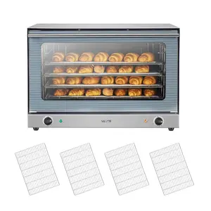 VEVOR Commercial Convection Oven, 4.24 cu. ft Countertop Oven for Full-Size Pans, Electric Convection Ovens with 4 Racks, 360 Hot Air Circulation, for Bakery, Restaurant Pizza Shop (208-240V 5000W)