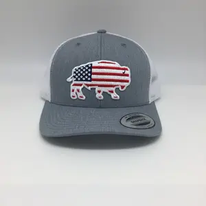Red Dirt-USA Buffalo Heather Gray-White Hat