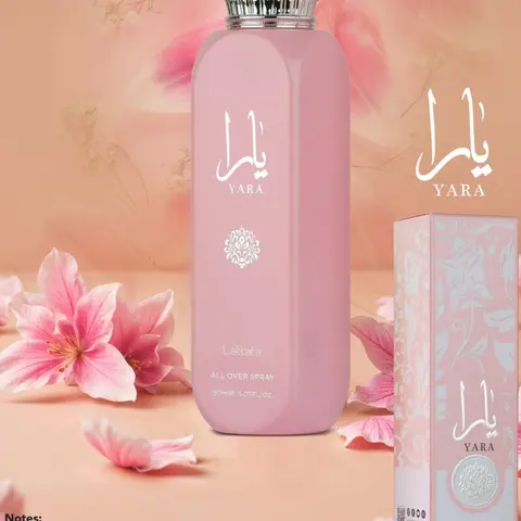 Yara All‑Over Body & Linen Spray – 100 ml – Long‑Lasting Sweet Floral Mist for Home and Body, Fragrance, Women's Fragrance