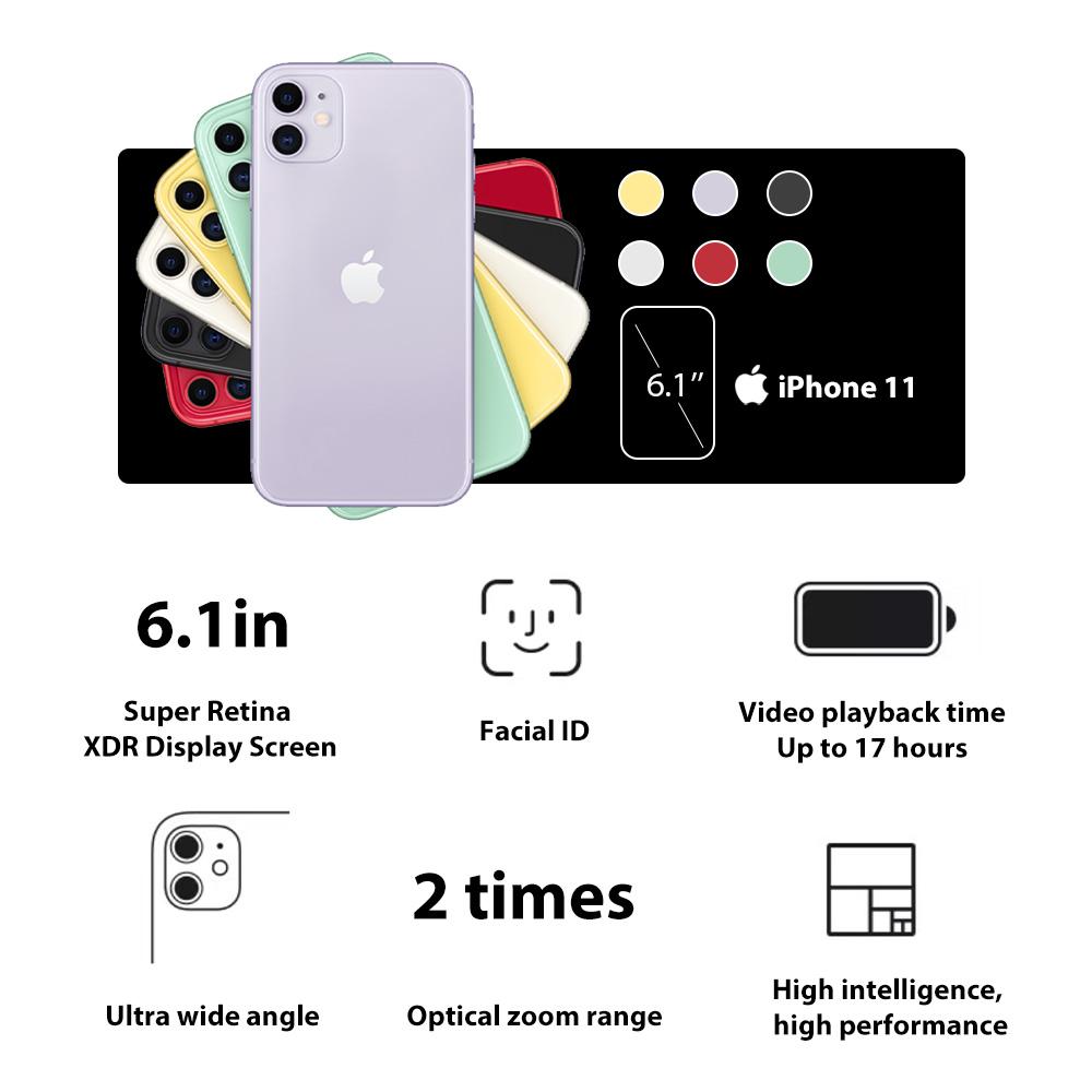 Refurbished iPhone 11 64GB Green (Unlocked) - Excellent condition, 6.1″ display, supports any carriers, like-new performance