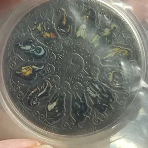 Astrology Coin Collection, 12 Zodiac Signs Coins, Lucky Goddess Protection, Iron Material, New Age Coin, 4cm/1.57inch Size, Desk Ornament