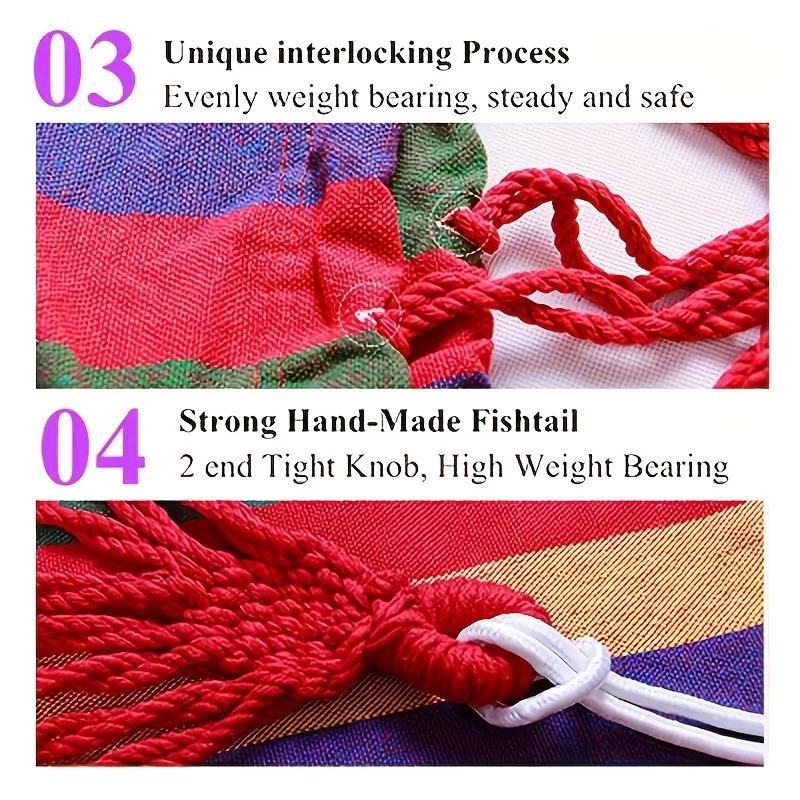 [Practical Camping Hammock]All-Terrain Anti-Rollover 80*250cm Outdoor Professional Hanging Bed Multi-Anchor Point Fixing System