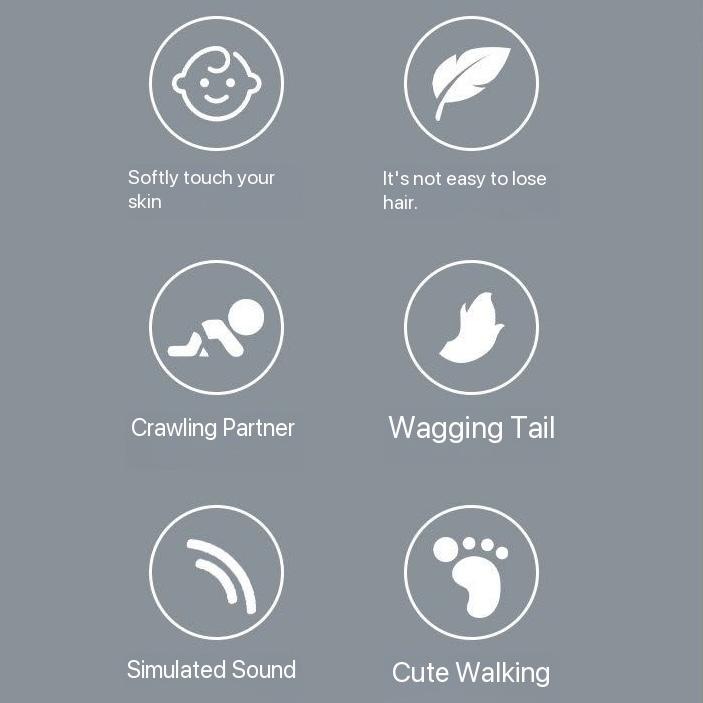 Lifelike Robotic Pup Plush Toy - Interactive Pet That Walks, Barks & Wags Tail, Cute Smart Toy for Kids & Adults,