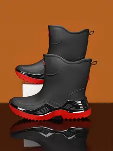 Spring New Men's Fashion Rain Boots, Anti-Slip Warm Waterproof Comfort Rubber Shoes, Stylish Ankle Short Boots for Garden Work Outdoor Camping Fishing Gardening Daily Walking, Non Slip Boots