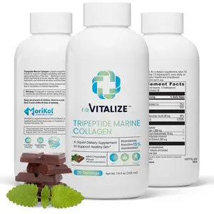 Tripeptide Marine Collagen with Hydrolyzed Peptides - Advanced Anti-Aging & Skin Renewal Supplement for Hair, Skin, and Nail | Mint Chocolate Flavor with 30 Liquid Servings