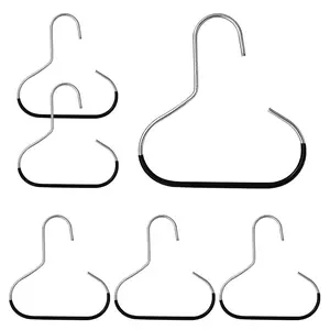 6 Counts Hat Organizer, Large Hanging Space & Strong Load Capacity, Helps Save More Closet Space,black