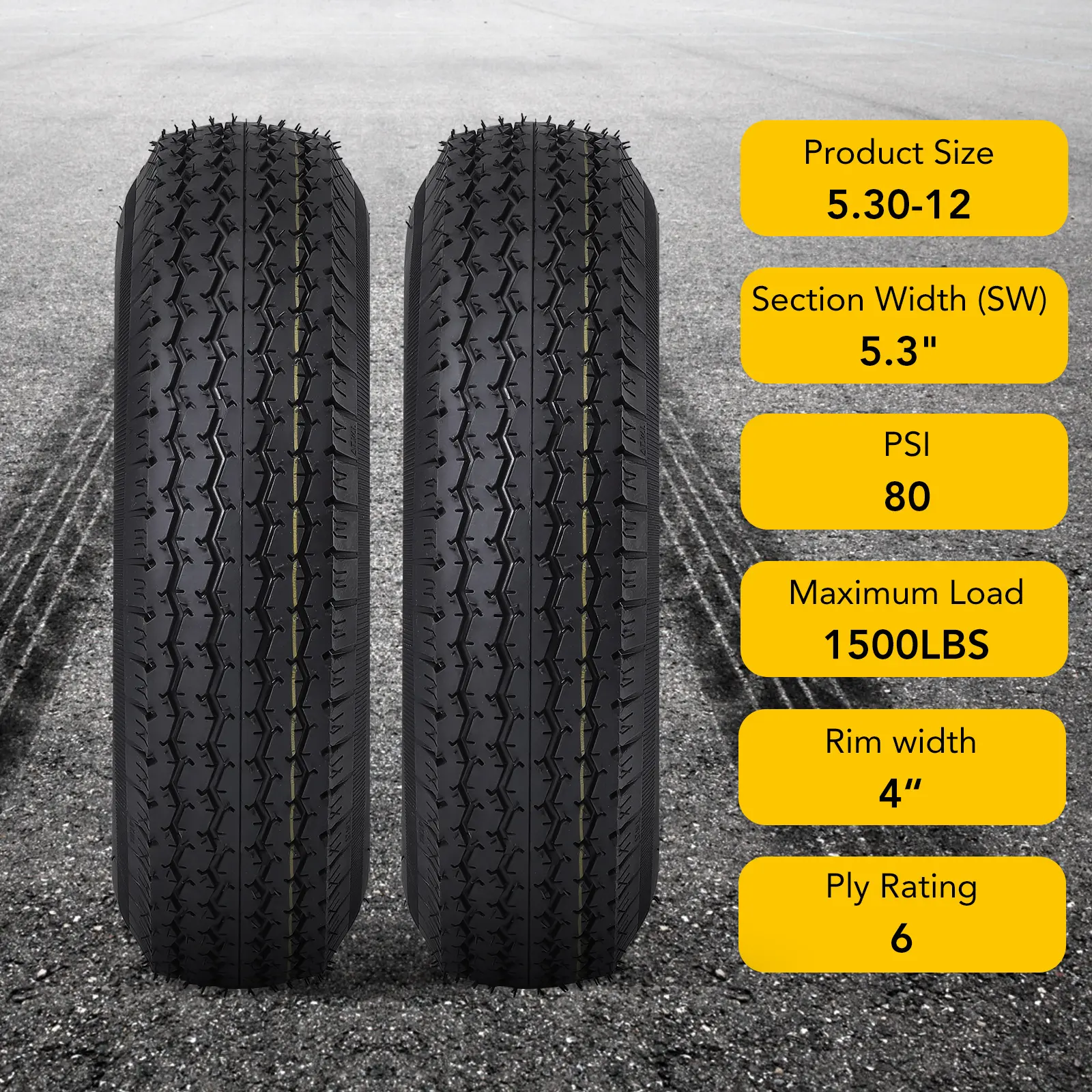 5.30-12 6PR QD712/S 5 bolt holes