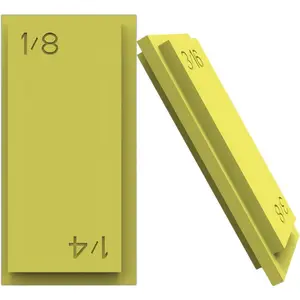 4-in-1 Trim Reveal Tool - 1/8", 3/16", 1/4", 3/8" Carpentry Tools for Marking Gauge Door Carpentry & Woodworking Accessories for Accurate Jamb Marking(Yellow)
