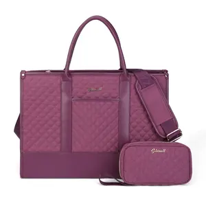 Laptop Bag, 17.3-inch Waterproof Lightweight Shoulder Handbag with Clutch, Professional Travel & Work Bag for Teachers