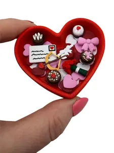 Mini 3D Printed Valentine's Day Fidget Dish with Fillers- box of chocolates, truffles, puffy bow, bow and arrow, love letter, roses, decor, Decorative Seasonal Gift