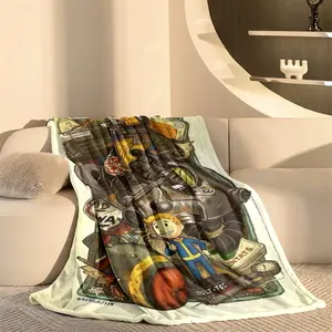 Nuclear Cola Power Armor Print Blanket, Holiday Gift Trend, Living Room Nap Area, Sci-Fi Fan Home Decor, Flannel Cover, Soft Fleece