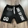 Summer Letter Print Graffiti Shorts, Casual Drawstring Fitted Shorts with Comfortable Fashion Design, Drawstring Waistband Shorts