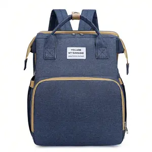 Baby Diaper Bag Backpack with Changing Table, Waterproof Large Capacity Travel Diaper Bag, Baby Care Essentials Organizer