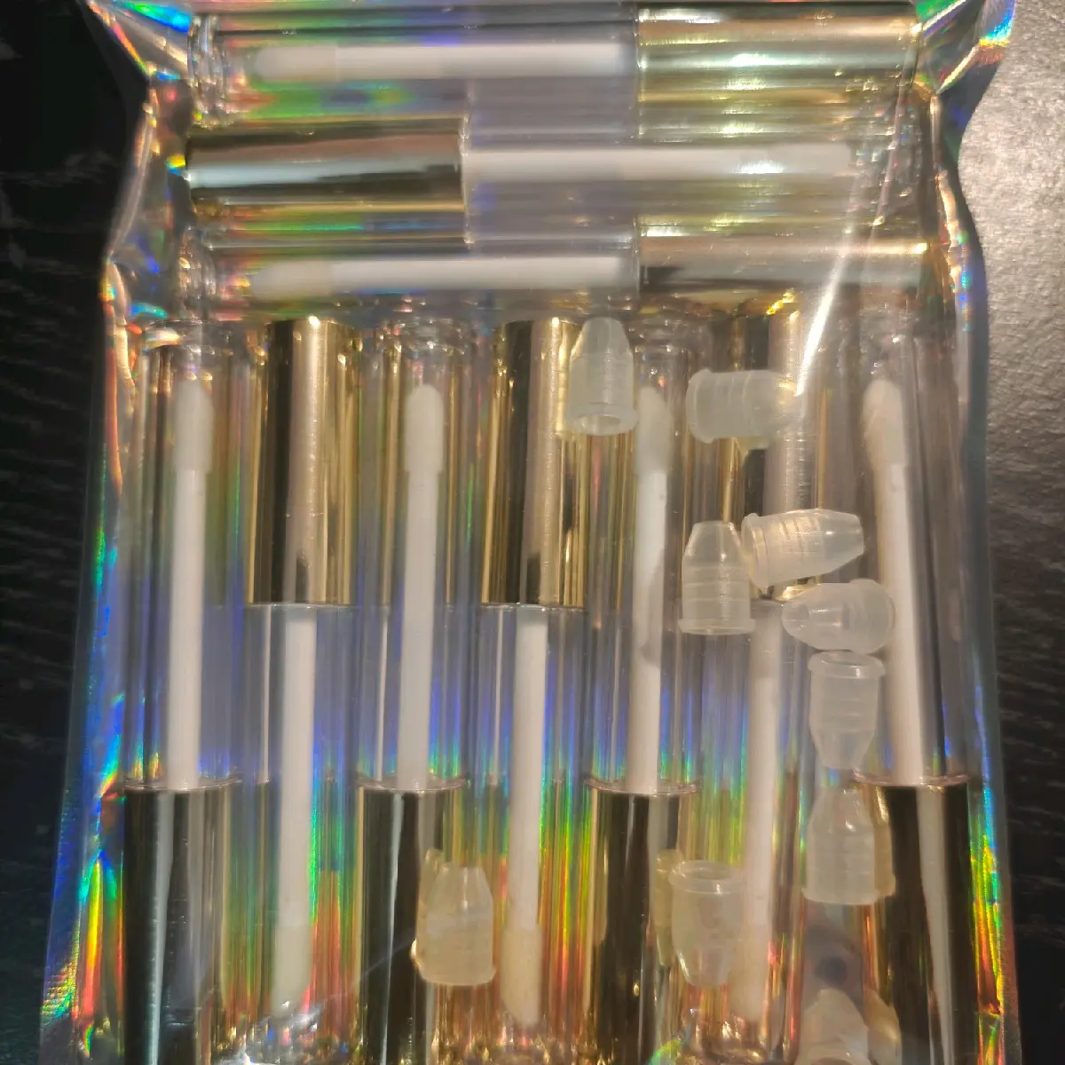 15ml Empty Gold Lip Gloss Tubes for Beauty Products 20 pcs, 2 pack of 10.