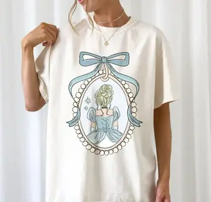 Retro Coquette Bow #Cinderella Princess, Happiest Place On Earth, Girls Trip 2025, Family Vacation, Funny, Cute tee, Cartoon Shirt, Sweatshirt, Hoodie