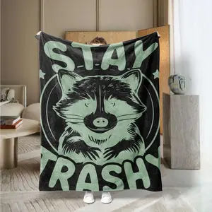 Fun Bear Print Blanket, Comfortable Soft Casual Throw, Suitable for Home Dorm Travel, Hand Washable, Multi-Use Gift