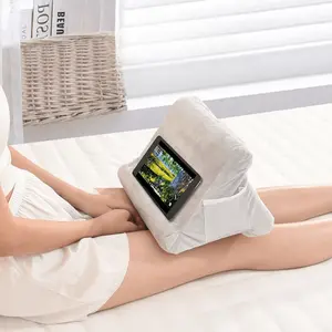 Lazy Triangle Pillow Stand - Phone Holder for Bed, Desk & Sofa; Tablet Support with Side Mesh Net, Handsfree Viewing, Portable Accessory, Compact Design, Sturdy Construction, Nonslip Base, Bedside Use, Home Lounging