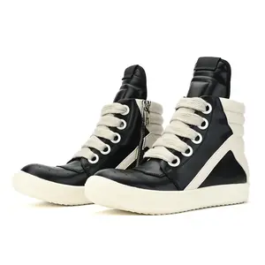 Women's Thick Shoelaces, Round Toe Shoes, High-Top Casual Shoes, Minority Retro Thick-Soled Skateboard Shoes Luxury High-Top Casual Sneakers-
